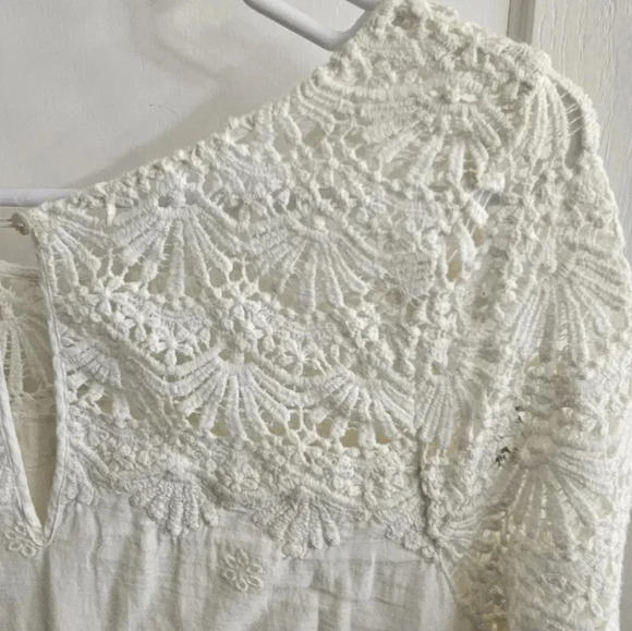 SUNDANCE Imperial Eyelet Dress White Lace Shift Dress 100% Cotton‎ Size Medium P - Picture 8 of 8